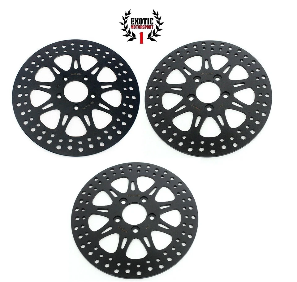 Rotores de disco de freno delanteros traseros Harley Road King Street Electra Glide 2008-13 Foto 2 de 4