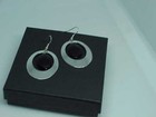 QVC Steel By Design Stainless Steel Oval Dangle Onyx Prism Earrings $99 New Box — photo 4