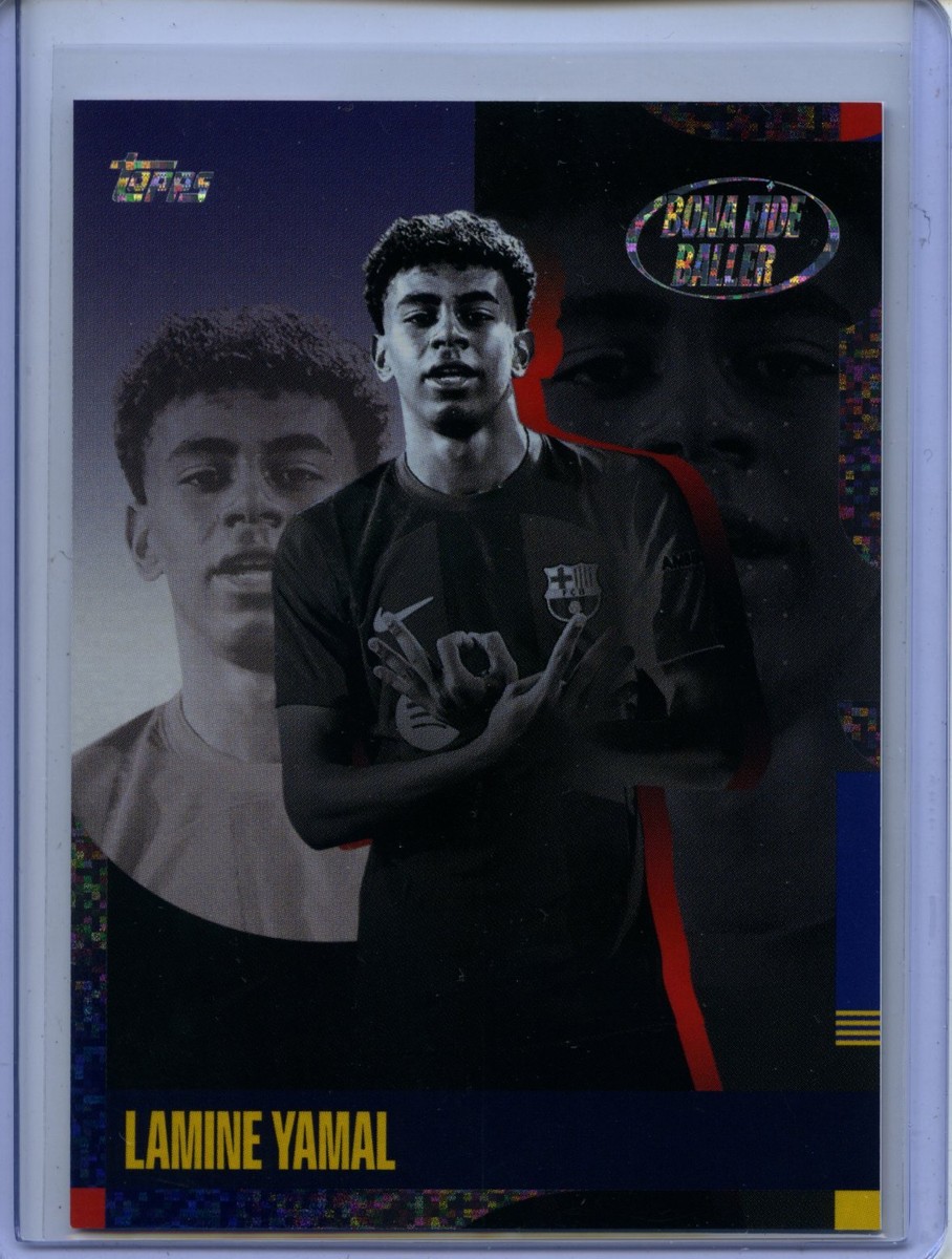 Carte Lamine Yamal #49 Bona Fide Baller /250 Bleue - Topps 2024-25 - Barcelone - Near Mint