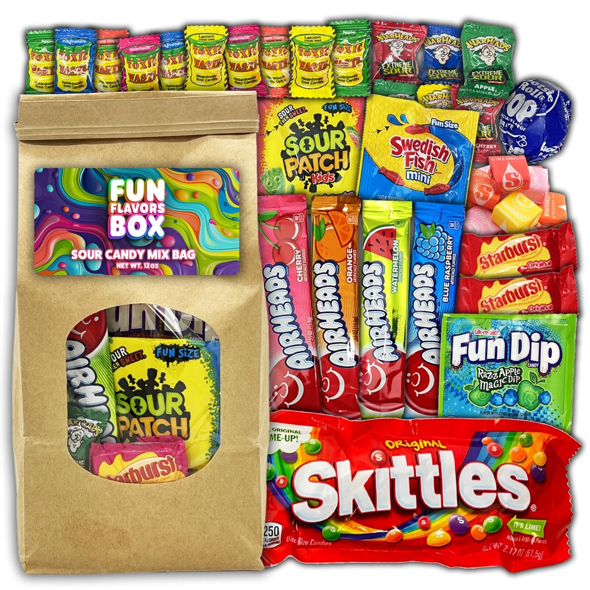 Sour Candy Mix Bag, Gummy, Sweet Treats, Variety Pack 35 Count