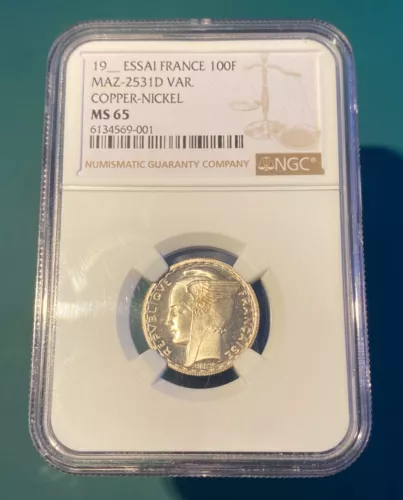 NGC MS/SP 65 Essai - France - 100 Francs - 1932 Copper Nickel - Excellent Coin!!