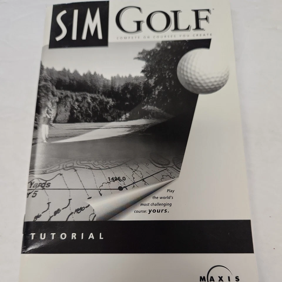 Sim Golf: Compete On Courses You Create (PC, 1997) Case, Manual & Disc - Image 2 of 3