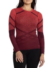 $130 Smartwool Women’s Intraknit Active Merino Base Layer Top-BlackCherry-XLarge