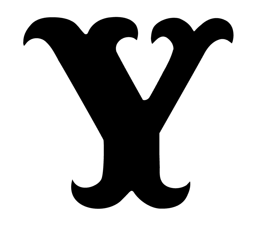 Y Monogram Letter Initial Shoppe Font Vinyl Decal Sticker a1190