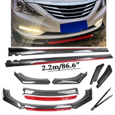 Front Lip Chin Bumper Splitter For Hyundai Sonata Carbon Fiber Side Skirt Front Lip Chin Bumper Splitter For Hyundai Sonata Carbon Fiber Side Skirt