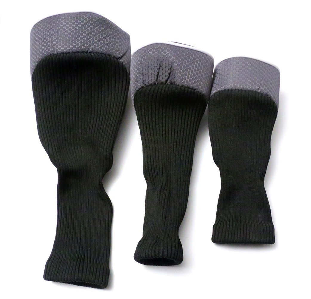 Ram Golf Youth Set of 3 Wood Head Covers Green and Gray Driver-3Wood-Hybrid NEW