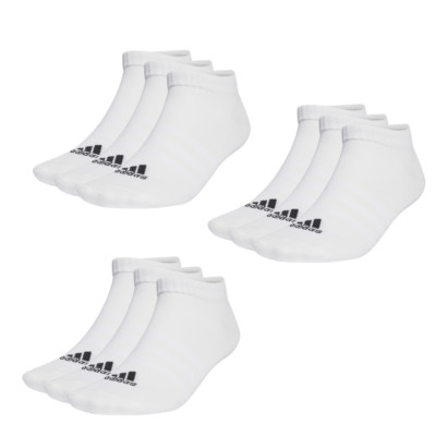 adidas Thin and Light Sportswear Low-Cut, Sneaker Socken, 9 Paar weiß, Sparpaket