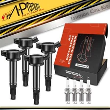 A-Premium 4x Ignition Coil & 4x Iridium Spark Plug Kits for Toyota Camry RAV4