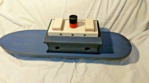 Pottery Barn Kids Room Book Shelf Boat Steam Ship Nautical Ocean