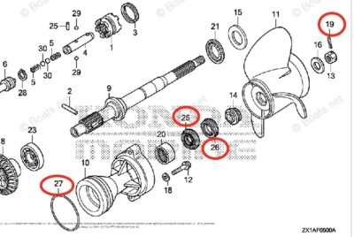 New Lower Unit Oil Seal Kit 91252-ZZ3-003 91351-ZY3-003 For Honda