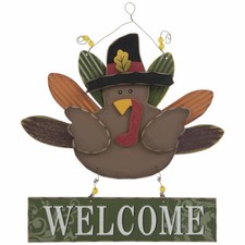 WELCOME Turkey Wood Wall Decor 14"