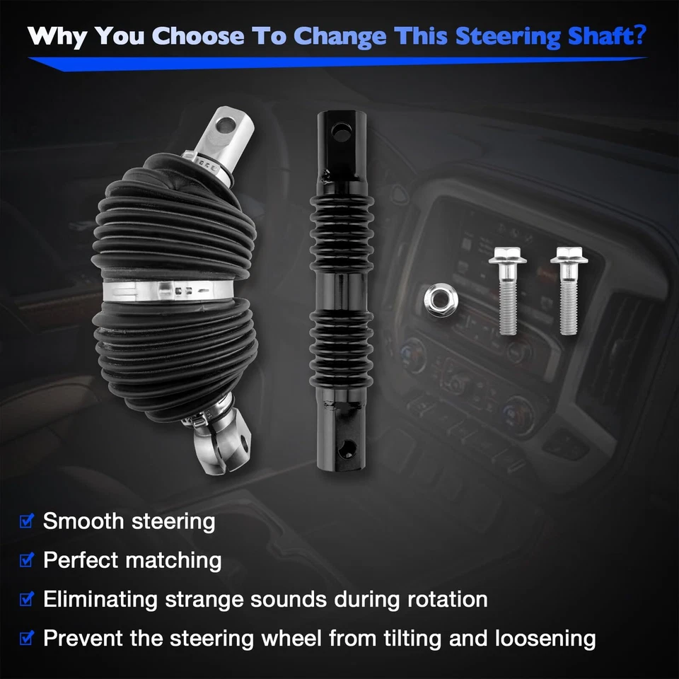 Eixo de direção intermediário com tubo para Chevrolet 2007-2014 Suburban 1500 6.2L - Imagem 4 de 4