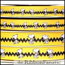 3yds 5/8" or 7/8" Cartoon Beagle Shirt Grosgrain Ribbon