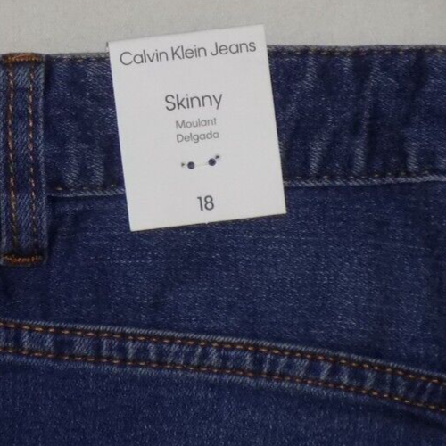 Calvin Klein Boys' Stretch Skinny Denim Jeans Pants Blue 18 31X30 New - Picture 7 of 10