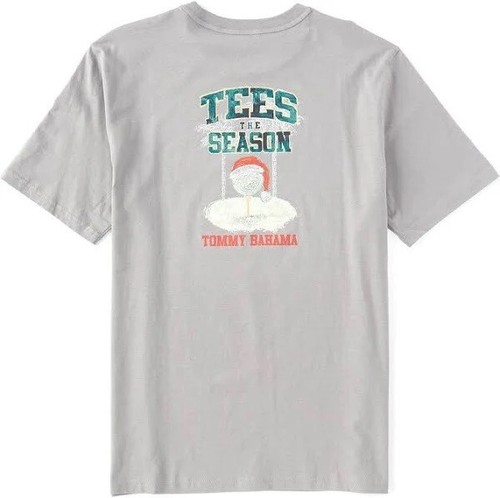 NWT TOMMY BAHAMA Men's Tees The Season Grey Graphic T-Shirt Size XLT - Picture 3 of 6