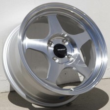 1 Circuit Cp22 15x6.5 4x100 35 Machined Silver Wheel Spoon Regamaster Evo Style