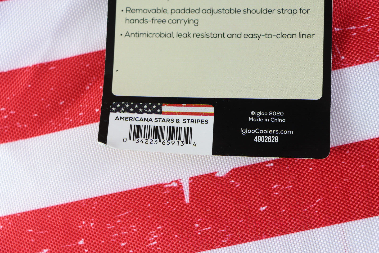 Igloo Cooler Bag 30 Can MAXCOLD Tote USA American FLAG Print