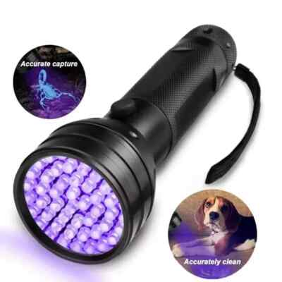 UV Ultraviolet Light 51 LED Flashlight Black Light 395nM Inspection Lamp Torch