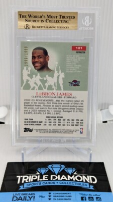 2003-2004 Topps Pristine LeBron James Refractor 1999/1999 RC BGS