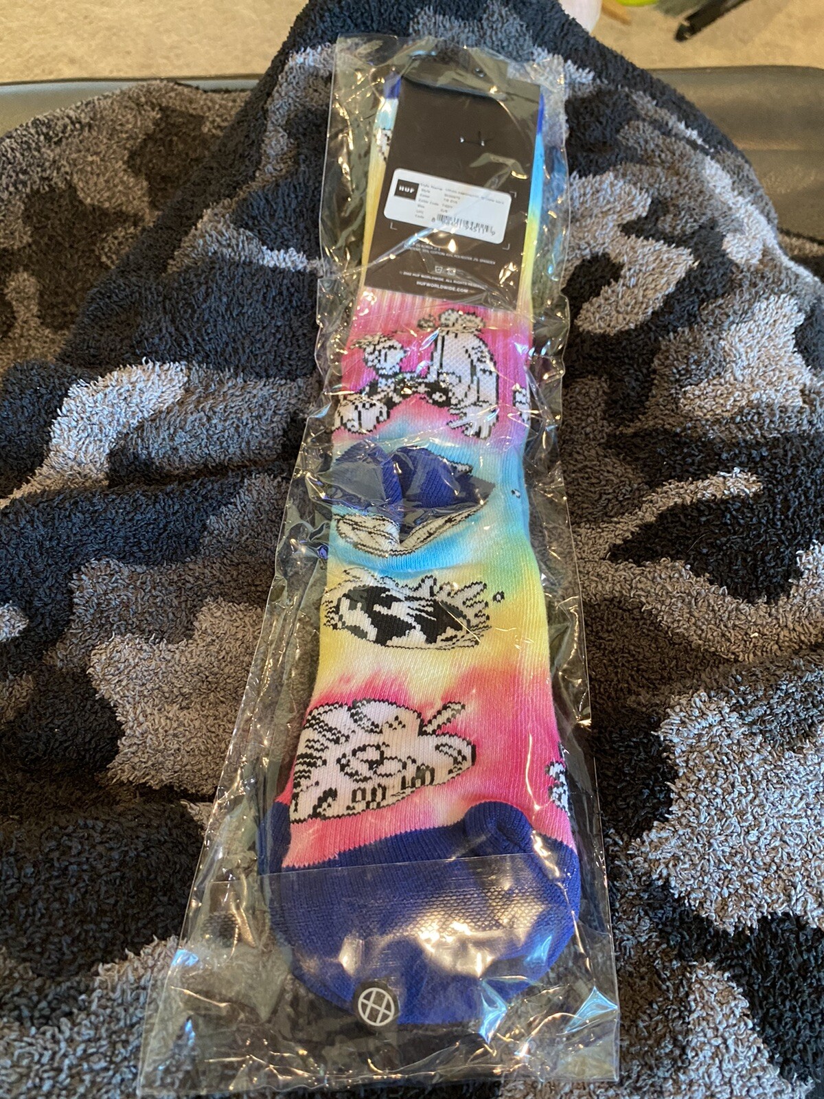 Steve Harrington X HUF Worldwide Tie Dye Crew Socks Sold Out O/S Limited image 4