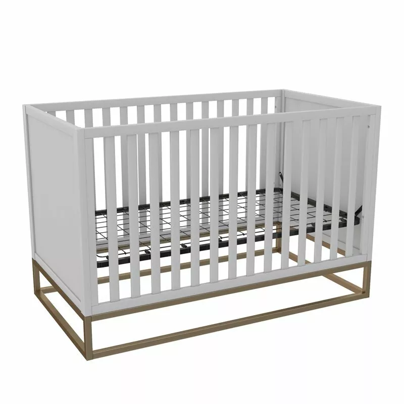 Gray wood clearance crib