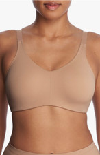 68 Natori 734312 Power Comfort Underwire Sports Bra, Buff, Size 32G