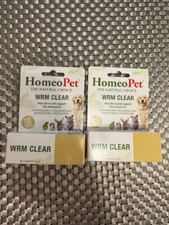 NEW LOT OF 2 HomeoPet Wrm Clear  Natural Pet Medicine. 15 30 ML CATS, DOGS, BIRD