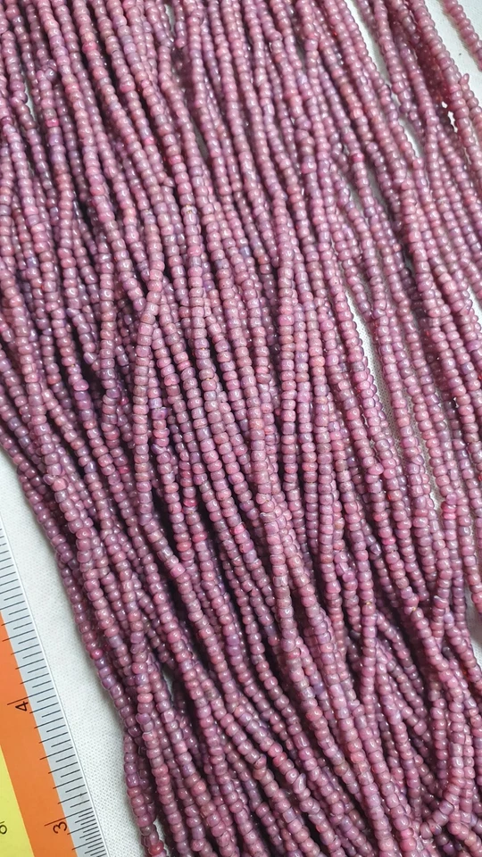 Collar Antiguo Dije Veneciano Cuentas Corazón Blanco Rosa Veneciano Foto 4 de 4