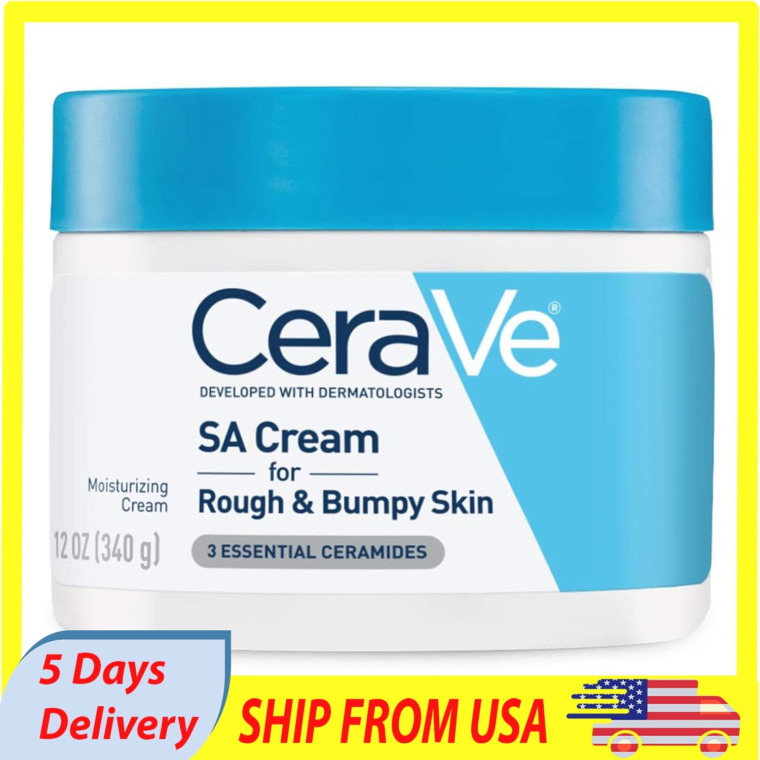 CeraVe Exfoliating Body Cream with Salicylic Acid, 12 Oz Hydrating Moisturizer