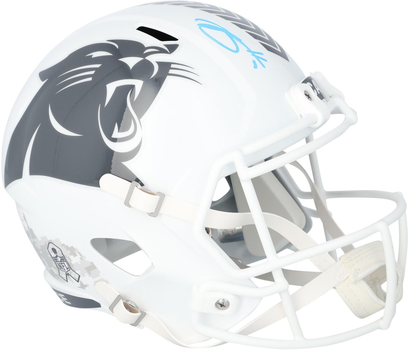 Bryce Young Autographed Signed Carolina Panthers Panthers Riddell 2024 Salute To Service Replica Helmet 