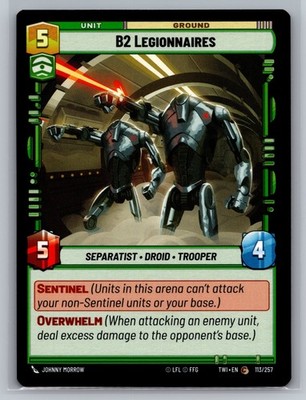 Star Wars Unlimited Twilight of the Republic #113 B2 Legionnaires