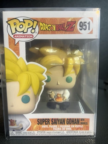 Funko Pop Dragon Ball Z Super Saiyan Gohan con Fideos #951 con Protector