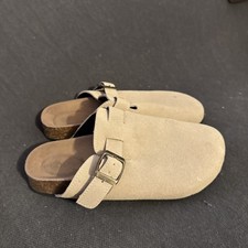 Clogs Suede Tan Youth Girls Size 4.5 Us 35 Eu