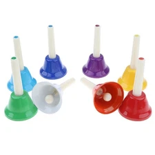 8Pcs Colorful Hand Percussion Bells Kit for Kids Toddler