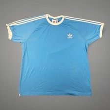adidas Originals 3 Stripe Trefoil Blue T-Shirt Men's 2XL 1104