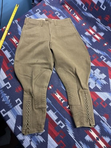 VTG WW1 WWI American US Army Military Wool Breeches Pants Trousers original 32