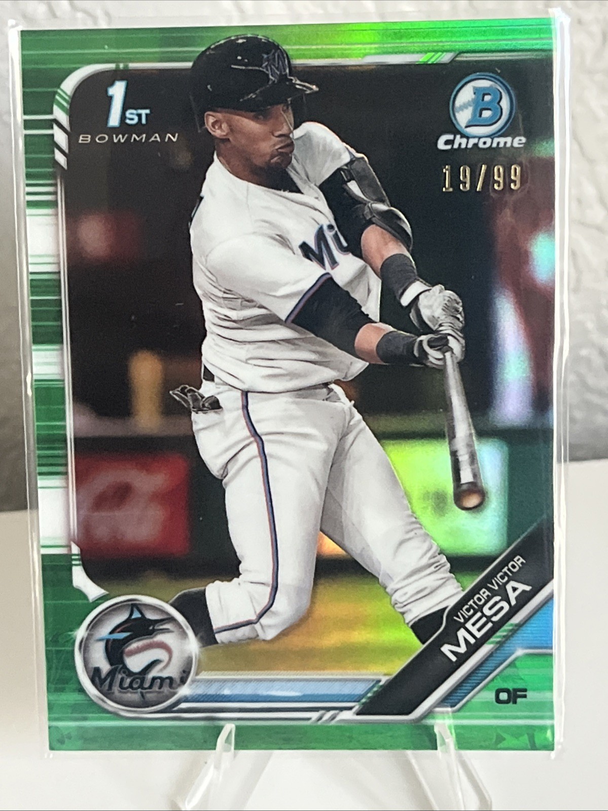 2019 Bowman Chrome Prospects Green Refractor /99 Victor Victor Mesa #BCP-5