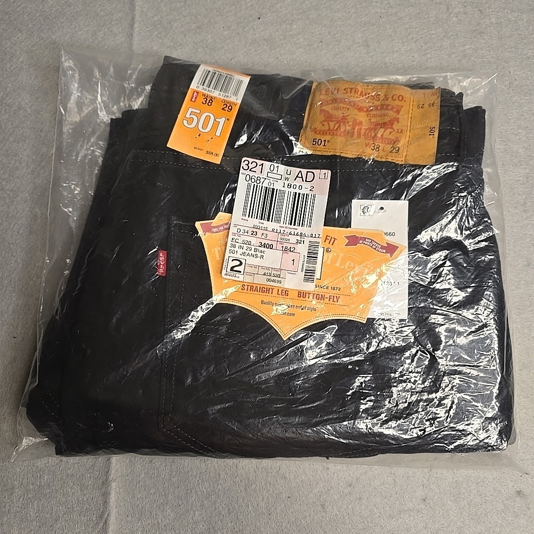 Vintage Deadstock Levi's 501 Button Fly Jeans Denim Straight Leg