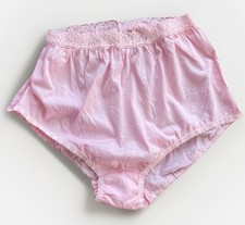 NOS NWT Vintage80s Messages Cotton Pink Size 10 Granny Sissy Panties Lace