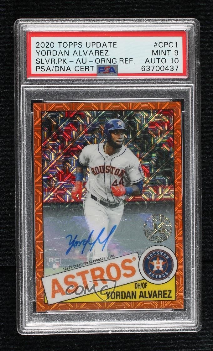 2020 Topps Update Orange 11/25 Yordan Alvarez #CPC-1 PSA 9 MINT Rookie Auto RC