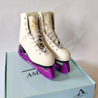 American Tricot Lined Figure Ice Skates - Youth Size 2  - Guardog blade guards — photo 1