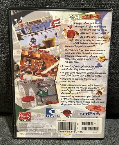 Cool Spot (Sega Genesis, 1993) Cleaned, Tested, Authentic - Picture 4 of 6