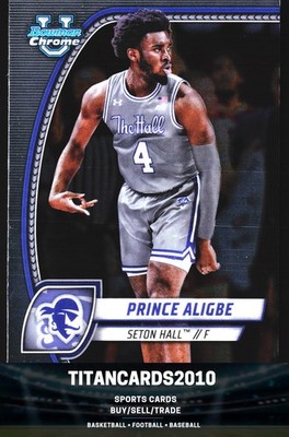 Prince Aligbe 2025 Bowman Chrome U Ston Hall Card No.82 NCAA