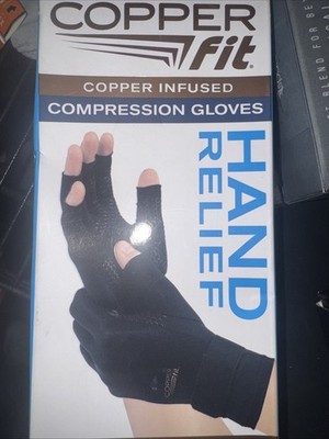 Copper Fit Hand Arthritis Compression Glove - Black, S/M (CFRRGL-SM12)