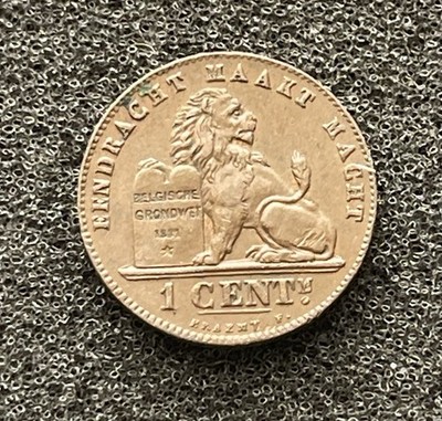 1894 Belgium 1 Cent   Leopold II (Dutch Legend) TM1805