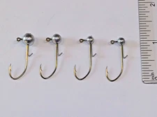 Round Head Wire Barb Jigs 1/32, 1/24, 1/16, 3/32-ounce #4 Hook USA Made
