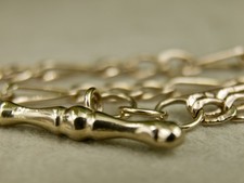 9ct Yellow Gold Figaro Link Chain Necklace With T Bar 19 Inch Women’s Men’s Gift