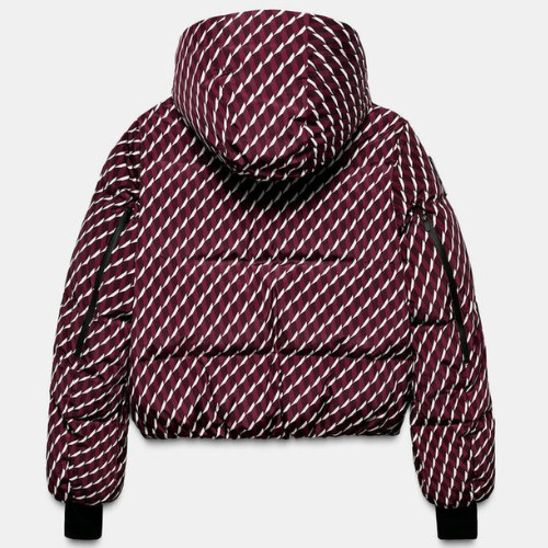 ZARA 2025 Burgundy Windproof Ski Jacket with RECCO® Technology image 5