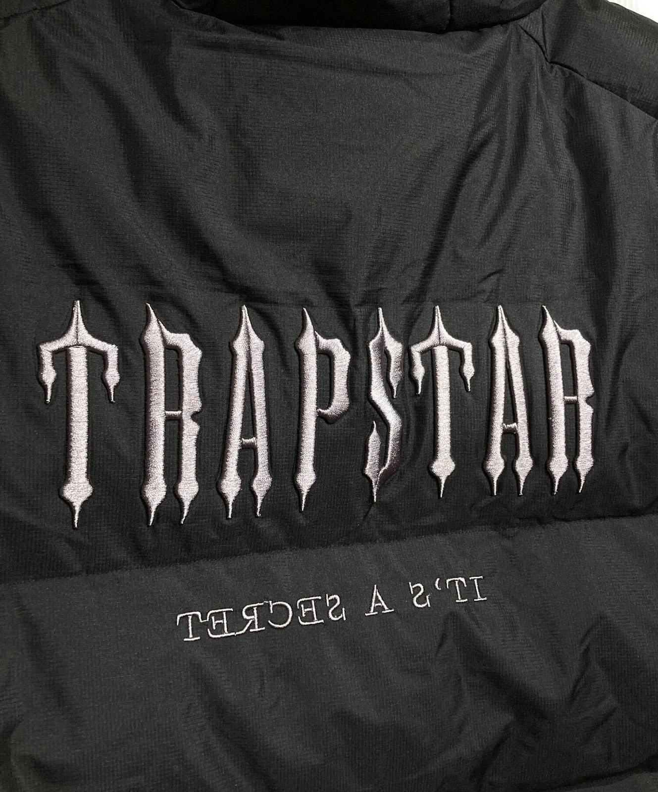 Authentic TRAPSTAR DECODED HOODED PUFFER Jacket M Black Men TSJP003 #6265 - product detail image 5
