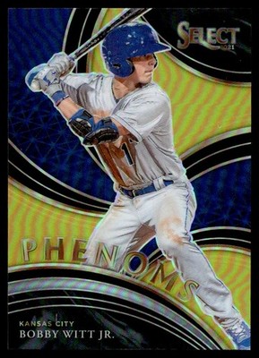 2021 Panini Select Phenoms Gold Prizm Bobby Witt Jr. 07/10 Kansas City Royals